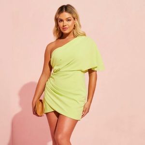 VICI - All-Nighter One Shoulder Drape Mini Dress